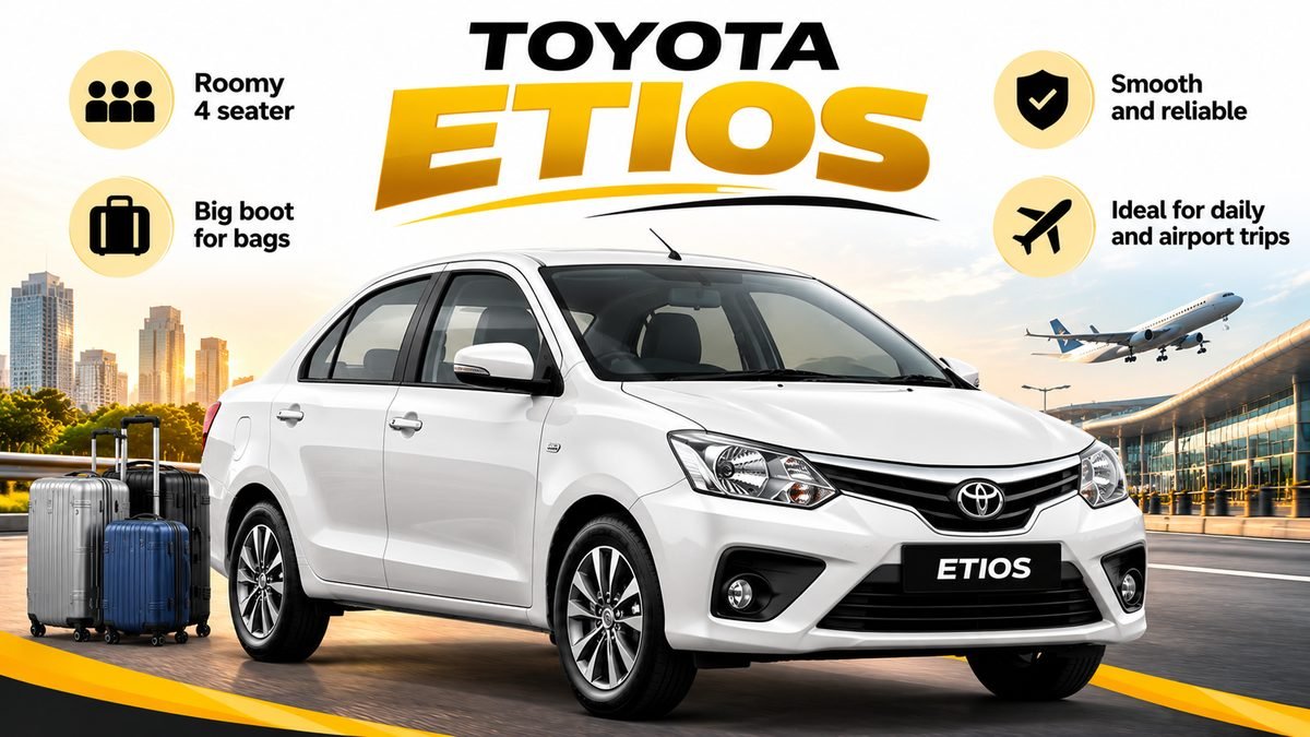 Toyota Etios cab available at Ankur Cab Service, Jorhat
