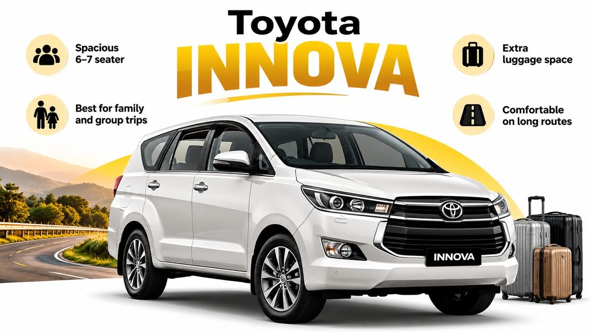Toyota Innova cab available at Ankur Cab Service, Jorhat